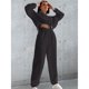 thumbnail image 4 of Conjunto Deportivo de Dos Piezas para Mujer: Sudadera con Media Cremallera y Pantalón Deportivo Holgado con Bolsillos Gris Oscuro M, 4 of 7