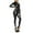 Black, variant on Daolelai Women's Full Zipper Crotch Shiny High Elastic Stand Collar Bodysuit Jumpsuit