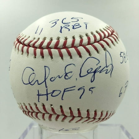 Orlando Cepeda Signed Heavily Inscribed Stat Baseball MLB AUTHENTICATED
