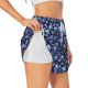 thumbnail image 1 of Balery Skull purple flower Pantalones cortos deportivos para mujer con forro y dos bolsillos, elásticos, para entrenamiento, gimnasio, yoga-X-Large, 1 of 7