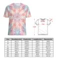 thumbnail image 2 of Kaleidoscope Mandala Colorful Floral Boho Women's Short Sleeve T-Shirt Crew Neck Casual Summer Trendy Loose Fit Tops, 2 of 6