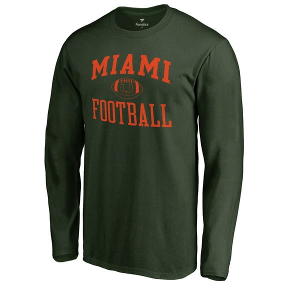 Men's Green Miami Hurricanes First Sprint Long Sleeve T-Shirt
