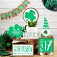 thumbnail image 5 of Riforla 1 Set of St. Patricks Day Tiered Tray Decor Wooden Table Signs Green Block Party Wood Table Centerpieces with Holder for St. Patricks Home Holiday Decor, 5 of 8