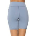 thumbnail image 4 of Gomelly Ladies Yoga Shorts High Waist Workout Sport Short Pants Summer Leggings Women Gym Volleyball Bottoms Elastic Waisted Mini Trousers Light Blue S, 4 of 6