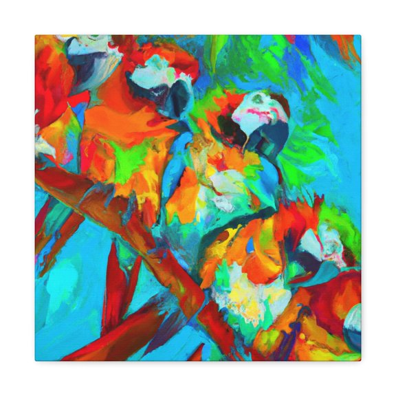 Macaws in Color Harmony - Canvas