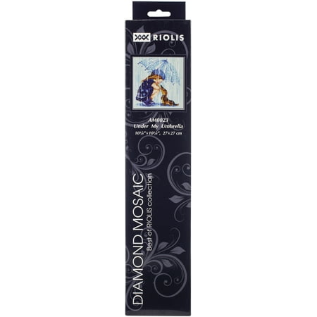 UPC: 4779046180309 | RIOLIS Diamond Mosaic Embroidery Kit 10.75 X10.75 -Under My Umbrella