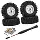 thumbnail image 2 of 4 piezas 1/30 RC Car Wheels and Tires Accessories Robusto Coche RC de alto rendimiento Plata, 2 of 9