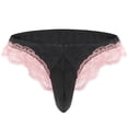 thumbnail image 2 of COSFO Mens Thong Underwear Low Rise Bulge Pouch Lace Briefs Lightweight Classic Fit Breathable Underwear Men, 2 of 5