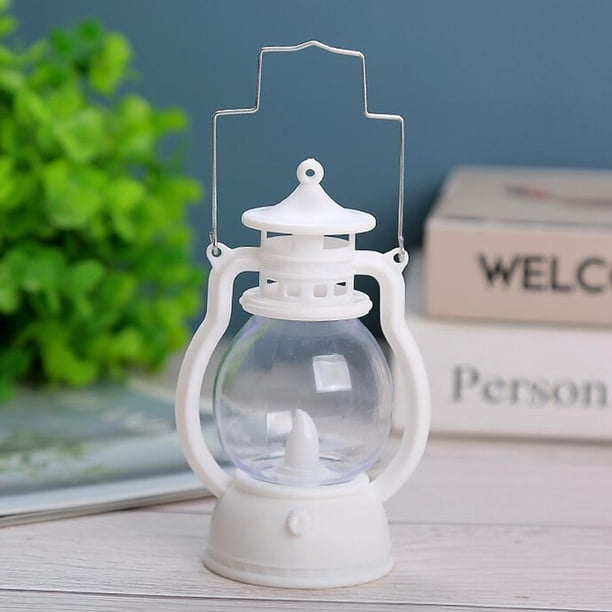 Farol Rústico CUTICAT Lámpara de Aceite LED Sin Llama Leche Blanca