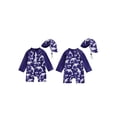 thumbnail image 2 of BemeyourBBs Toddler Baby Boy Girl One Piece Swimsuit Kids Infant Bathing Suit Long Sleeve Rash Guard Half Zipper Shark Swimwear Sunhat Set UPF 50+, 2 of 9