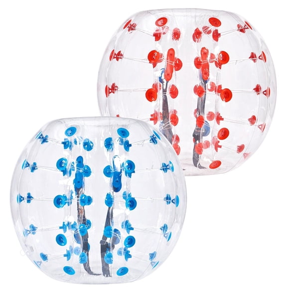 Bumper Balls 2-Pack, 4FT Zorb Balls for Teens & Adults, 0.8mm PVC Body Sumo Bubble Balls, Outdoor Team Gaming Play Toys for Yard, Park
