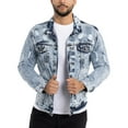 thumbnail image 5 of X RAY Jeans Mens Denim Jacket, Acid Blue, S, 5 of 10