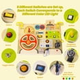 thumbnail image 2 of Juguete sensorial Montessori Busy Board de madera con música y luces, 2 of 6