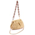 thumbnail image 2 of Nuevo Bolso Mano Tejido Paja Con Clip para Primavera Y Verano Mujer, 2 of 9