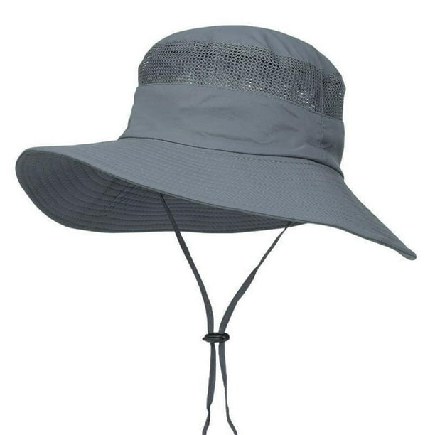 TQEHS Sombrero de ala ancha para exteriores para hombre, parasol y protector solar, sombrero para el sol de verano P7J8