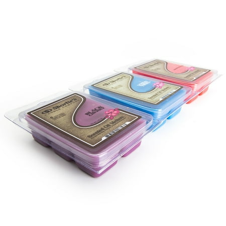 Fruit & Berry Highly Scented Wax Melts Variety Pack - Black Cherry, Grapefruit, Lemon Blueberry - Similar to Scentsy Bars ®