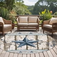 thumbnail image 4 of Round Rug 7Ft Washable Non-Slip, Texas Star Navy Blue Circle Area Rugs for Living Room Bedroom, Farmhouse Vintage Art Wooden Indoor Floor Mats Carpet Runner for Home Decor Aesthetic, 4 of 8