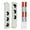 Silver-Circle, variant on Stainless Steel Mud Flap Hanger Set with Rectangle Light Cutouts 2-1/2" Bolt Spacing 30" Length Rear Bar for Semi Trucks, 2.5" Bolt Spring Loaded with Aluminum Reflective Tapes