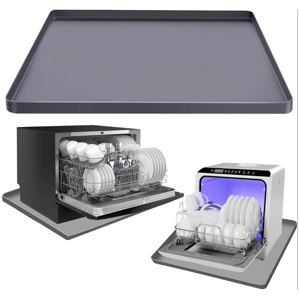 Yammee Dishwasher Drain Pan Mat Washing Machine Pan Tray with Raised Edge Portable