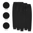 thumbnail image 2 of 3 Pack Men's Joggers with Pockets – Fleece Mens Sweatpants with Zipper, Gym Joggers Men, Workout Sweat Pants, 2 of 2