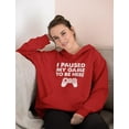 thumbnail image 5 of Tstars Mens Video Game Gift for Gamer Shirt I Paused My Game to Be Here Cool Funny Humor Nerdy Geek Gaming Birthday Gift for Dad Husband Son Hoodie, 5 of 7