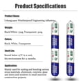 thumbnail image 7 of 9900 Sealant Waterproof Silicone Caulk for Roof and Wall Crack Repair - Multipurpose Construction Adhesive with UV Resistance, 7 of 7