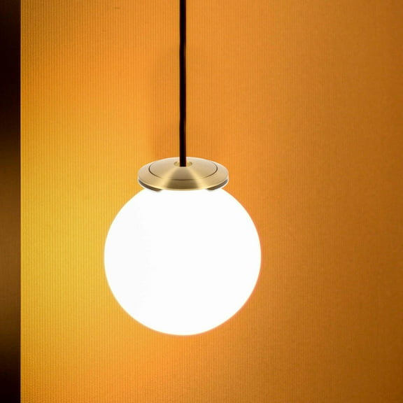 LABSERRON 1Set Glass Replacement for Light Fixtures Globe Glass Shade Replacement Golden Aluminum for Home Lighting