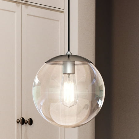

Luxury Minimalist Pendant 10.5H x 10W with Modern Farmhouse Style Brushed Nickel UHP4013 by Urban Ambiance