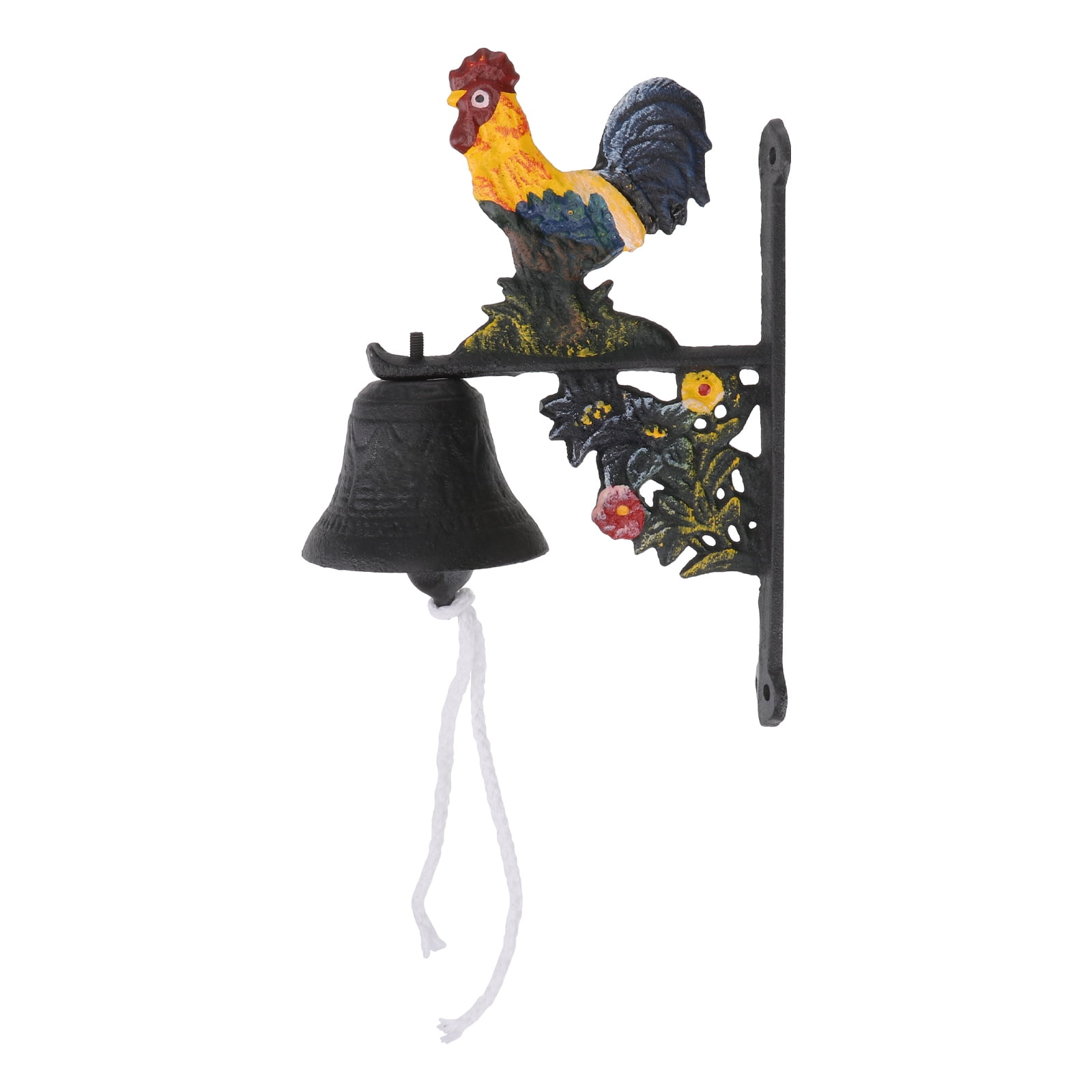 HOMEMAXS 2pcs Vintage Doorbell Antique Iron Wall Bell Wall Mounted Hand Cranking Door Bell