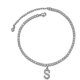 thumbnail image 3 of Initial Ankle Bracelets For Women, White Gold Plated Dainty Tennis Chain Cz Letter Anklets Summer Jewelry Gifts For Women Teen Girls J-silver -, 3 of 5
