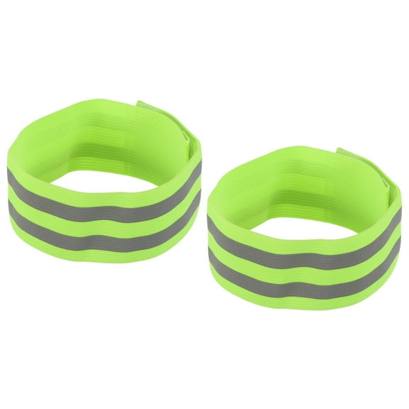 Unique Bargains High Visibility Reflective Bands for Arm Wrist Ankle Leg Green 14x2 Inch