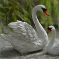thumbnail image 4 of BNNG 1 Pair White Swan Garden Statues, Garden Swan Mother and Child Sculpture - Resin Garden Statue, Fairy Tale Decoration,Weather Resistant Lawn Ornament for Pond Patio Landscape Art, 4 of 5