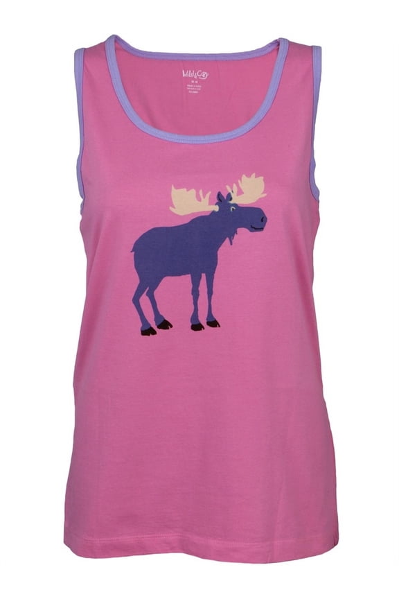 Raspberry Moose Women's Pajama Tank Top - Medium