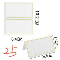 Myenne 25 Pcs Place Cards Table Seating Cards Bronzing Border Name Cards for Dinners Banquets Weddings