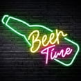 thumbnail image 1 of Letrero de neón Kavaas Beer Time, 43 x 19 cm, alimentación USB, LED, 1 of 7
