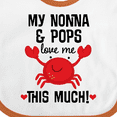 thumbnail image 4 of Inktastic Nonna and Pops Love Me Grandchild Boys or Girls Baby Bib, 4 of 4
