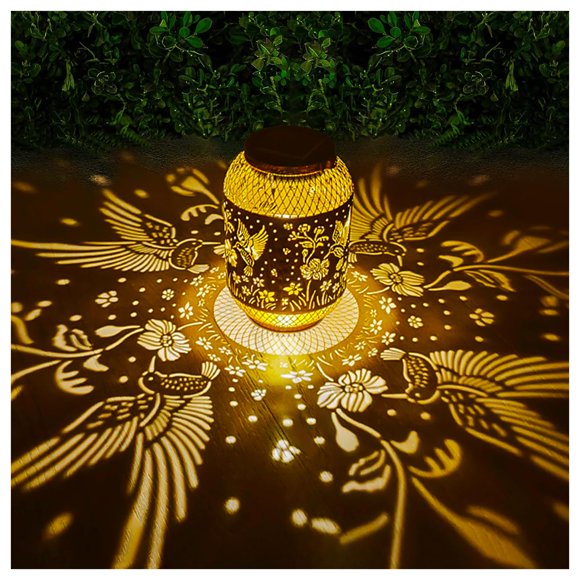 Farol solar HUMIIEYE con forma de colibrí para decoración de jardín IP65 para exteriores