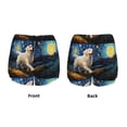 thumbnail image 3 of Salouo Vintage Starry Sky Labrador A Print Women's 2 in 1 Running Shorts Double-Layer Shorts Athletic Workout Gym Yoga Shorts Running Shorts for Women-Small, 3 of 7