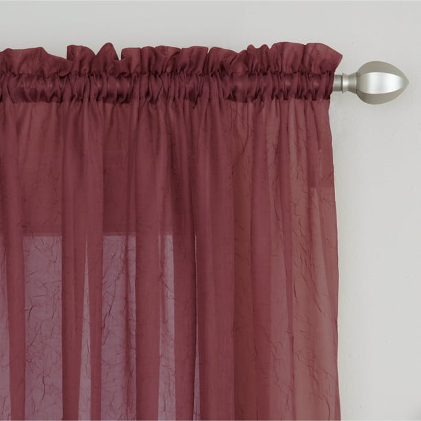 Miller Curtains Preston 95 Inch Rod, Pink Ruffle Curtains 95 Inch