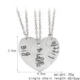 thumbnail image 3 of 3 Piece Set Big Middle Little Sister Silver Tone Heart Anti-Tarnish Necklace Jewelry 384-S, 3 of 4