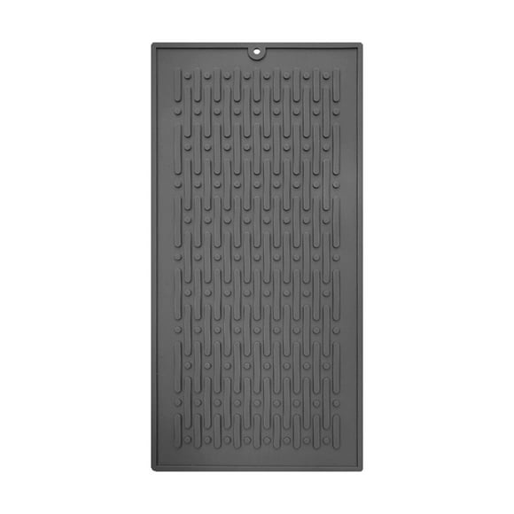 Tapete reutilizable para secar platos, almohadilla resistente al calor, escurridor de platos para encimera, para cajón Gris