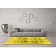thumbnail image 3 of Ahgly Company Indoor Square Abstract Yellow Modern Area Rugs, 4' Square, 3 of 4