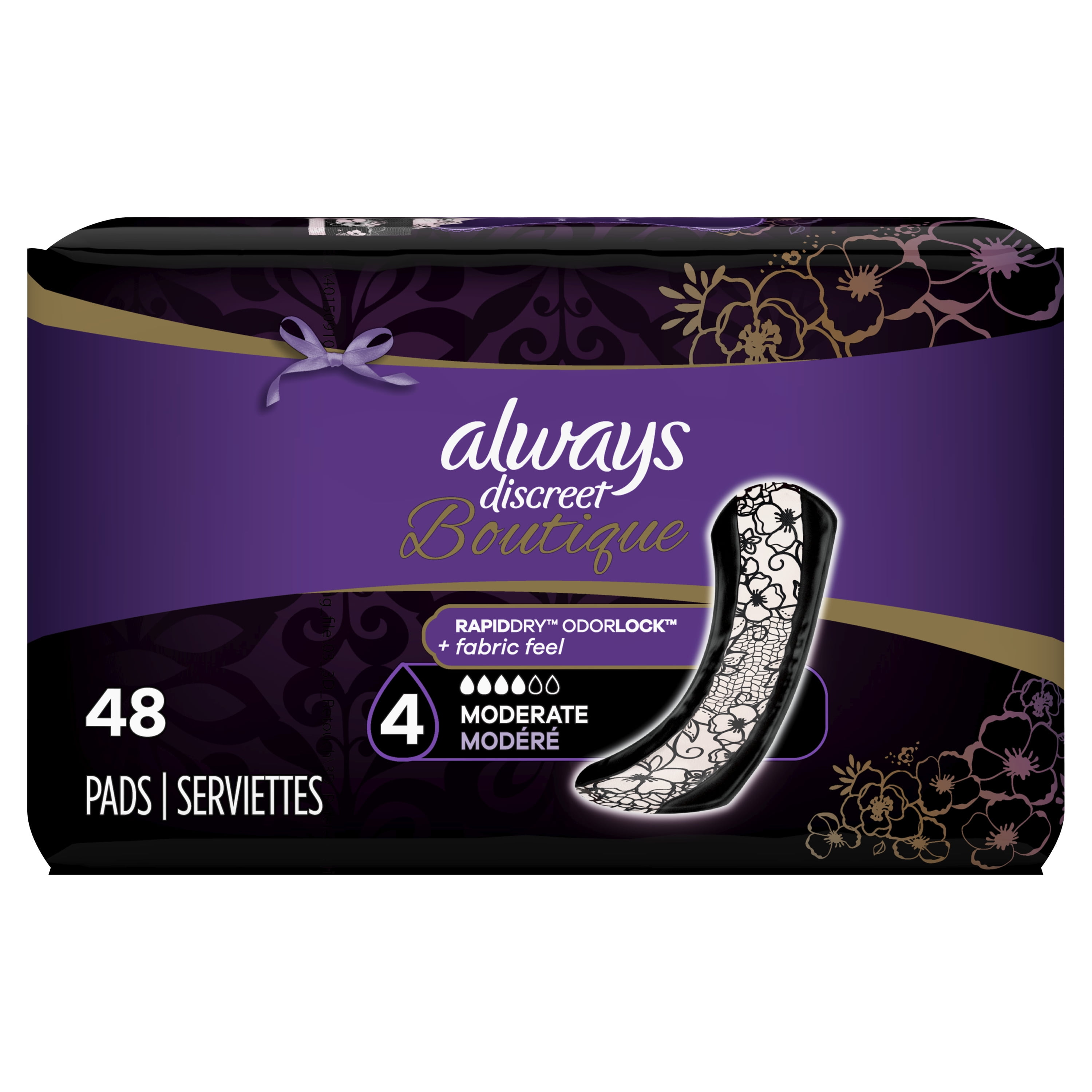 Always Discreet Boutique Incontinence Pads, Moderate ...