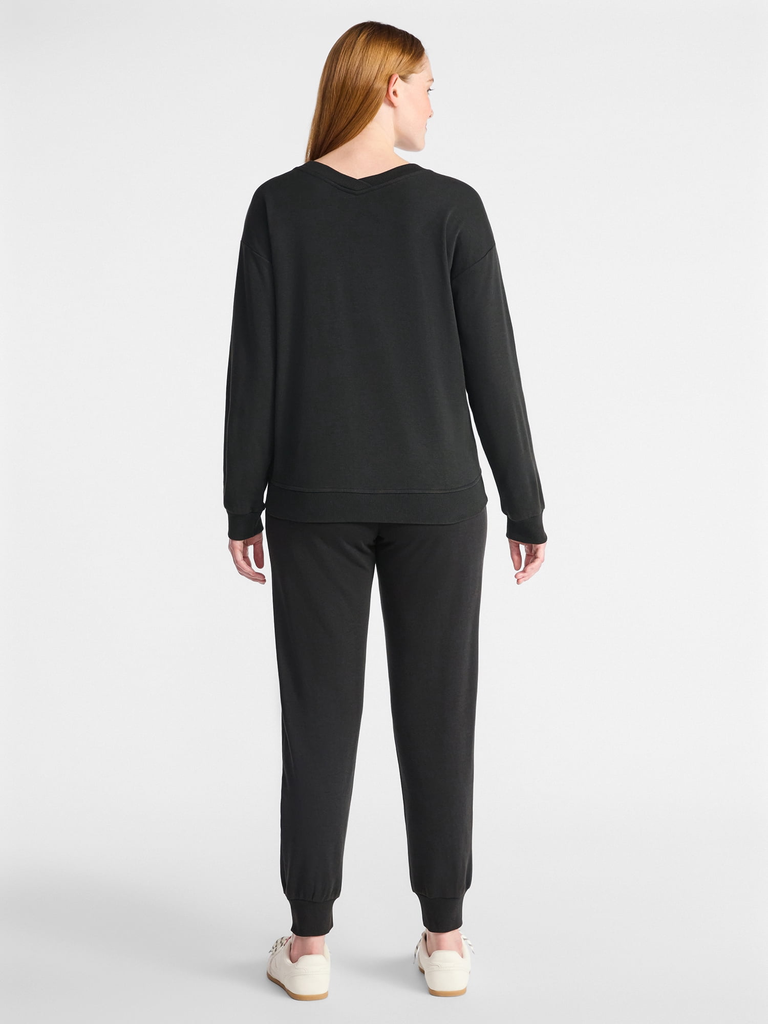Time and Tru Women's and Women’s Plus French Terry Set, 2-Piece, Sizes XS-4X