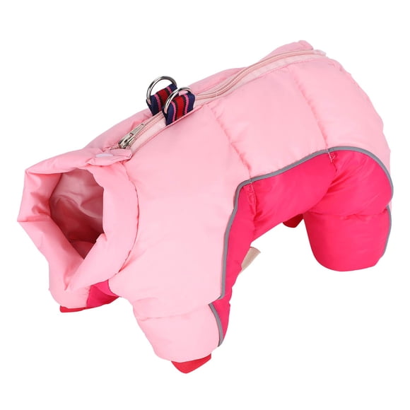 Manteau d'Hiver pour Chien Chaud Coupe-Vent Combinaison de Neige pour Chien Pantalon à Quatre Jambes Vêtements pour Chiot avec Fermeture Éclair Arrière (10)