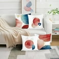 thumbnail image 2 of Abstract Boho Throw Pillow Covers 18 x 18 Inch Mid Century Modern Minimalist Red Blush Blue Geometric Decorative Pillows Covers for Couch Sofa Bed Home Decor Set of 4, 2 of 6