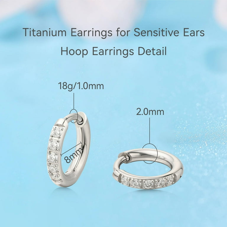 Limerencia G23 Implant Grade Titanium Hoop Earrings - Lightweight, Hypoallergenic For Sensitive Ears