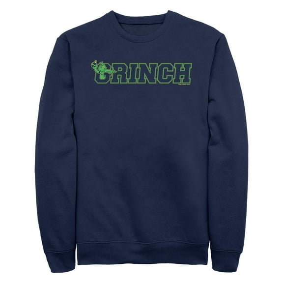 Men's Dr. Seuss The Grinch Christmas Varsity Name Sweatshirt