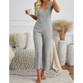 thumbnail image 4 of Women's Gray Pocketed Thermal Sleeveless Jumpsuit, 4 of 18