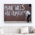 thumbnail image 2 of wall26 Canvas Print Wall Art Banksy Blank Walls are Criminal Graffiti &amp; Street Art Pop Culture Illustrations Pop Art Bohemian Multicolor Dark for Living Room, Bedroom, Office - 16"x24", 2 of 7